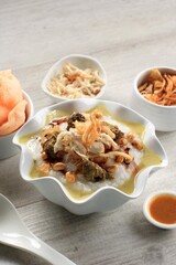 Bubur Ayam or Indonesian Rice Chicken Porridge