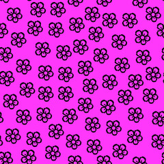 Simple random flower seamless repeat pattern background