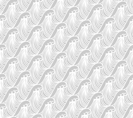 Hokusai Japanese wave seamless repeat pattern background