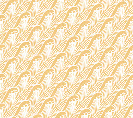 Hokusai Japanese wave seamless repeat pattern background