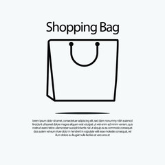 vector illustration of a shopping bag with a label