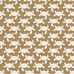 Simple turtle seamless repeat pattern background