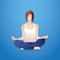 Fototapeta premium Woman doing yoga