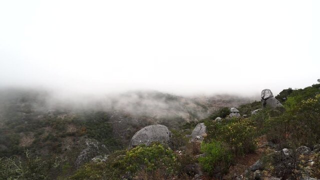 Nubes en la monta&ntilde;a camino a la mixteca, Oaxaca