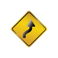 Right reverse curve sign