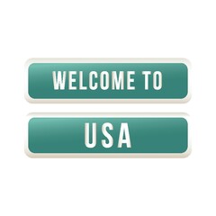 Welcome to USA road sign
