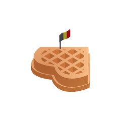 Belgian waffle with flag