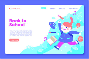 Back to school landing page