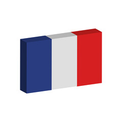 3D flag of France