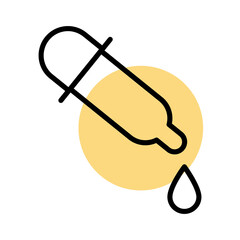medicine drug dropper line style icon