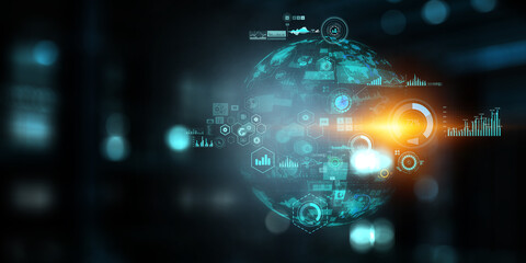 Technology and innovation concept . Mixed media