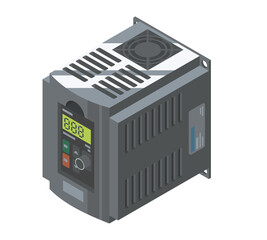 plc inverter motor speed controller isometric designed