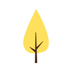 Isolated colored tree icon