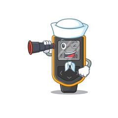 A cartoon image design of dive computer Sailor with binocular