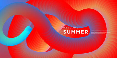 Vector fluid liquid 3d summer backkground © yahya