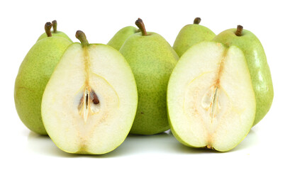 Close up Pear on a white background