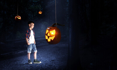 Spooky halloween image . Mixed media