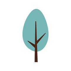Isolated colored tree icon