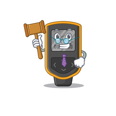 A judicious judge of dive computer caricature concept wearing glasses