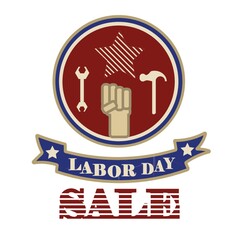 Labor day sale label