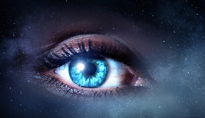 Macro image of human eye