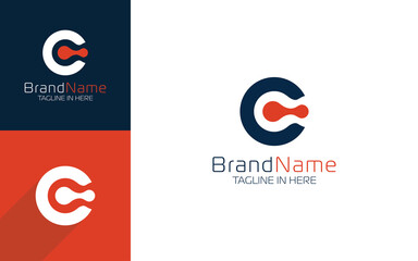 Letter C logo with simple and modern style