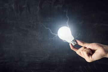 Light bulb image as symbol of innovation