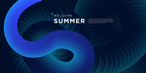Vector fluid liquid 3d summer backkground