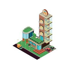 Isometric building alphabet J