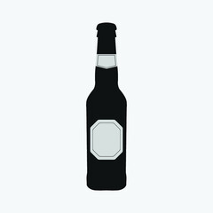 Beer/wine bottle icon alcohol drink vector