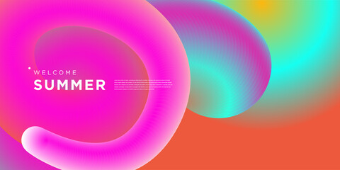 Obraz premium Vector fluid liquid 3d summer backkground