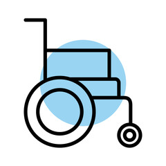 wheelchair disable line style icon