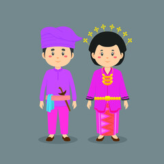 Character Wearing Riau Traditional Dress