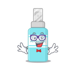 A caricature drawing of nerd antiseptic wearing weird glasses