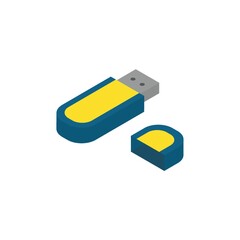 Isometric usb flash drive