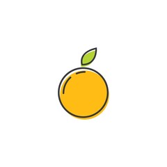 Orange fruit logo