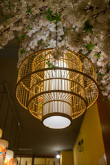 Japanese lantern decoration in a Japanese sushi restaurant in Ho Chi Minh city, Vietnam