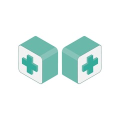 Isometric hospital sign