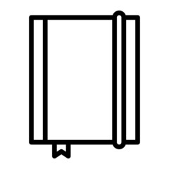 Notebook. icon with outline style and perfect pixels. Suitable for website design, logos, applications and UI.