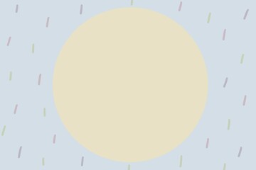 A yellow circle texture with pastel lines background