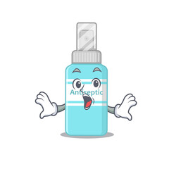 Antiseptic mascot design concept showing a amazed gesture