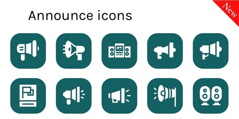 announce icon set