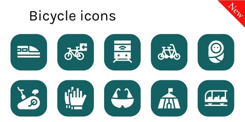 bicycle icon set