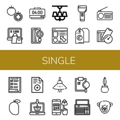 Set of single icons