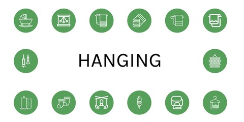 hanging icon set