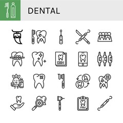 dental icon set