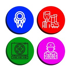 american simple icons set