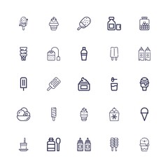 Editable 25 flavor icons for web and mobile