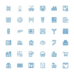 Editable 36 shop icons for web and mobile
