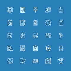 Editable 25 exam icons for web and mobile